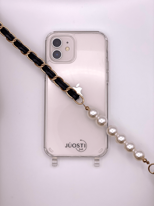 telefono dekliukas su perlais